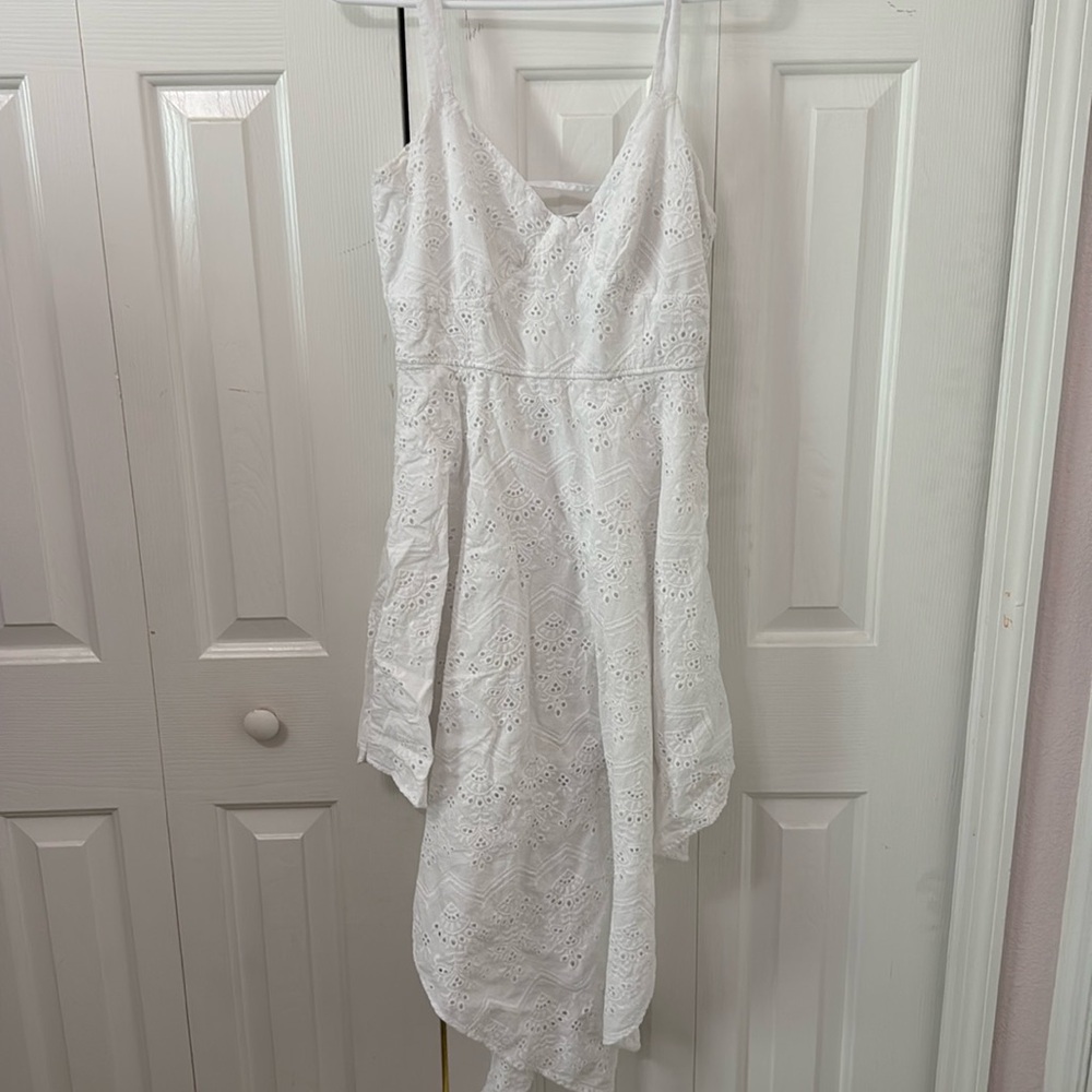 White eyelet dress
